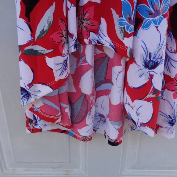 Jennifer Lopez dress floral print high low cut out detail sleeveless XS - Picture 9 of 16